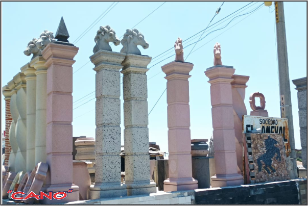 columnas de piedra puebla